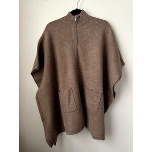 $496 The Cashmere Project Poncho One Size NEW 100% Cashmere in Brown